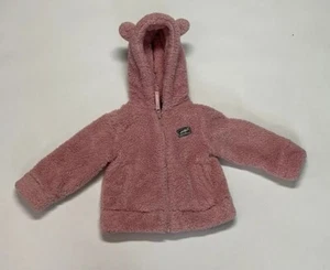 Eddie Bauer 2T Toddler Soft Fleece Plush Hooded Pink Jacket - Picture 1 of 6