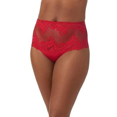 Nuevo con etiquetas Le Mystere Lace Allure Tanga Cintura Alta Panty Talla M Dulce Coral Elástico  Foto 1 de 4