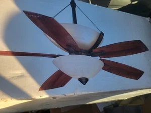 Minka Aire Metropolitan Ceiling Fan pewter walnut Rare New (Read) - Picture 1 of 8