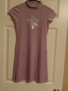 Girls, American Girl, Velvet Plum Dress with Snowflake, Size M (10/12), Ex. Con. - Picture 1 of 8