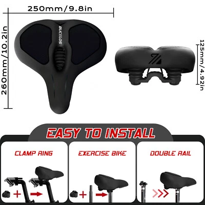 BUCKLOS Extra Wide Big Bum Soft MTB Bike Saddle Foam Bicycle Seat Sport Cushion​ - Image 1 of 4