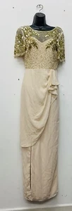 Virgos Lounge Laila Embellished Maxi Dress Ivory Size Uk 8 RRP£130 - Picture 1 of 5