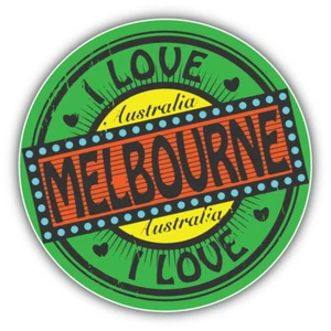 I Love Melbourne City Australia Label Car Bumper Sticker Decal - ''SIZES'' - Picture 1 of 1