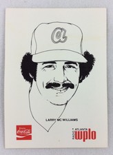 1978 Larry McWilliams, Atlanta Braves Coca-Cola WPLO Radio Baseball Card