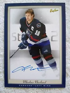 2005-06 Upper Deck Beehive Markus Naslund 5x7 handsignierte Fotokarte Canucks - Bild 1 von 2