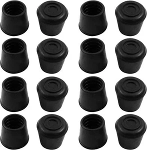 16Pcs 1 Inch (25mm) Chair Leg Tips Caps, Round Rubber Non-Slip Folding Chair Leg - Picture 1 of 5