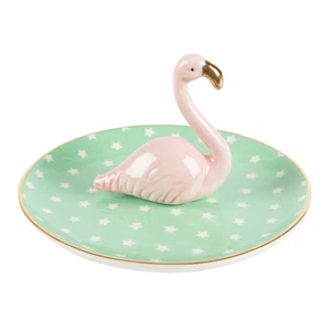 Sass and Belle Tropical Flamingo Trinket Jewellery Dish Kitsch Quirky Brand New - Picture 1 of 3