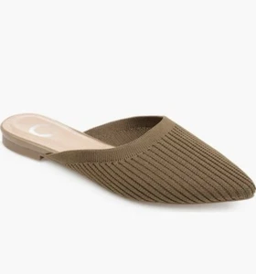 Journee Collection Women's Aniee Knit Slip On Slide Mules - Taupe - Size 8 - Picture 1 of 13
