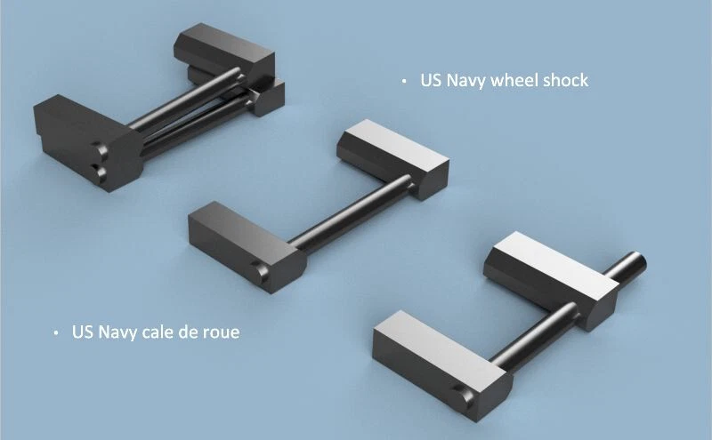 Larsenal	3D 400 199	1:400 US Navy wheel chocks assortment x108 - Photo 1/1