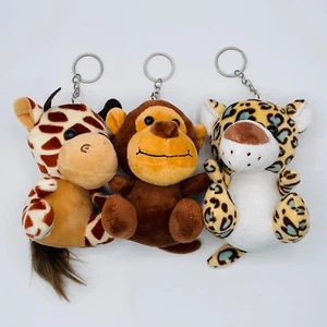 Portachiavi peluche lotto di 3 bomboniere festa calza stuffer bambini regali backpa - Foto 1 di 6