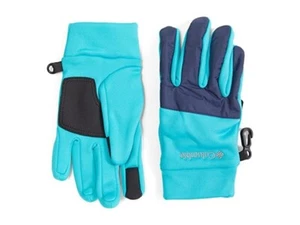 Columbia Cloudcap Gloves Kids Small Blue Stretch Omni-Heat Elastic Wrist JDM1291 - Picture 1 of 10