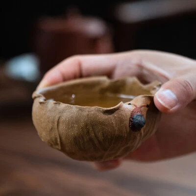 Taza de té de kungfu de arcilla real Yixing Zisha Duan 130 ml taza china hecha a mano Foto 1 de 4