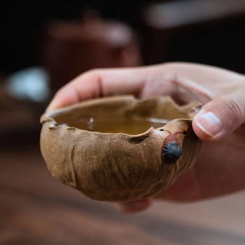 Taza de té de kungfu de arcilla real Yixing Zisha Duan 130 ml taza china hecha a mano Foto 1 de 4