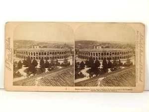 J. F. Jarvis Stereoview Roman Amphitheatre, Verona, Italy Underwood ©1898 - Picture 1 of 3