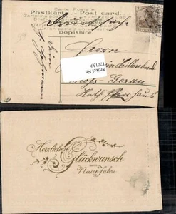 120139,Neujahr Präge Tolle Karte Schrift 1900 - Picture 1 of 1