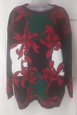 Suéter Vintage Cabin Creek Navidad Vacaciones Talla 2X Pullover EE. UU. Foto 1 de 4