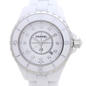 CHANEL J12 12P Diamond H1628 White Ceramic Women's Watch /39353