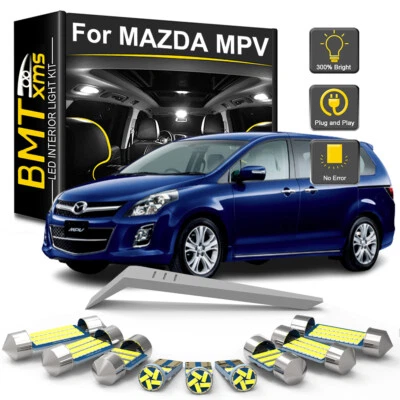 Interior LED Light Bulbs White Blue License Plate For Mazda MPV 1989-2006 - Изображение 1 из 4