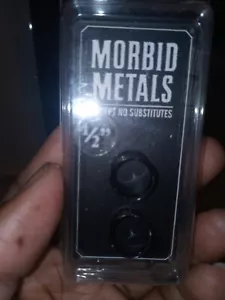 Ear Plugs 1/2 In Black Metal - Picture 1 of 2