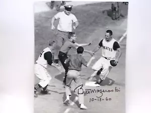BILL MAZEROSKI AUTOGRAPHED 8X10 PHOTO INSCR "10-13-60." COA FREE SHIPPING! - Picture 1 of 5