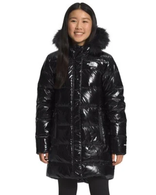 Abrigo de Invierno Parka Larga The North Face Niñas North Down 600 Relleno Negro Talla M 10 Foto 1 de 4