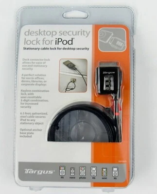 Targus Desktop Keyless Combination 3 Digit Security Lock For IPOD - Image 1 of 4
