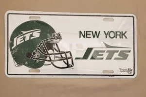 New York Jets Football Helmet LOGO Car Tag License Plate Sealed - Picture 1 of 6