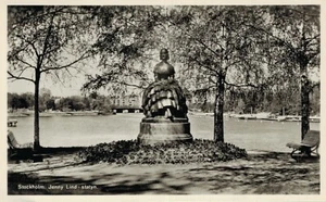 Sweden Stockholm Jenny Lind-statyn RPPC Vintage Postcard B63 - Picture 1 of 2