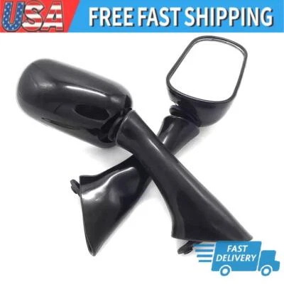 Black Racing Mirrors For 1991-1998 Honda CBR 600 F2 F3 /1993-1997 Honda CBR900RR - Imagem 1 de 4