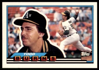 1989 Topps Big Todd Burns Oakland Athletics #10 2086b - Image 1 of 2