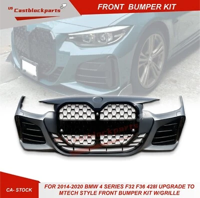 M 4 series 2014-2020 BMW F32 428i 430i 435i 440i Front Bumper Body Kit W/Grille - Image 1 of 4