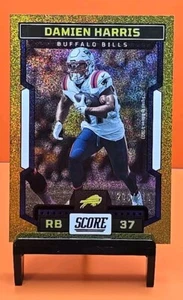 ⚪️🔴🔵 2023 SCORE DAMIEN HARRIS #283 GOLD DOTS PARALLEL 208/210 BILLS 🔵⚪️🔴 - Picture 1 of 3