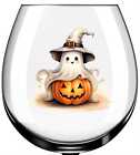 x12 Horror Pumpkin Ghost Halloween Wineglass vinyl decal stickers zx717