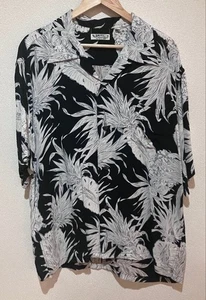 SUN SURF Aloha Shirt XXL Duke Kahanamoku ISLAND PINEAPPLE Rare Rayon - Picture 1 of 3