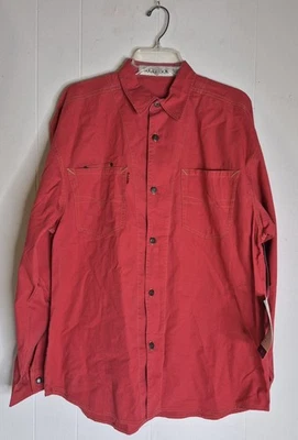 Camisa Western Roja De Colección Bugle Boy Manga Larga Metal Abotonada Para Hombre Talla L NUEVA Foto 1 de 4