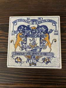 Azulejo vintage de farmacia de Delft Thomas Favrart 1670 6" - Imagen 1 de 11
