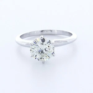 2.0 CT Certified Natural Diamond G/SI1 Round Cut 14K Gold Classic Solitaire Ring - Picture 1 of 5