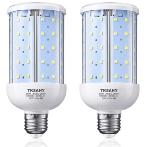 2-Pack 180W Equivalent LED Corn Light Bulb 2700 Lumen 6500K Cool White Daylig... - Picture 1 of 7