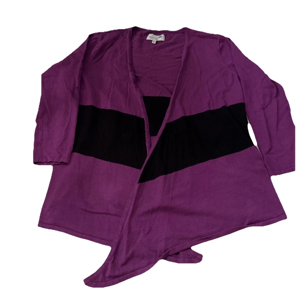 Suéter Mujer Completely me by Liz Lange Púrpura Negro Cárdigan Extra Grande Foto 1 de 4