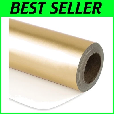 Papel de embrulho dourado fosco - Rolo de 30 x 100' para presentes - Imagem 1 de 4