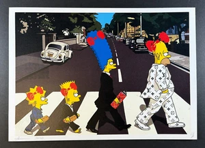 DEATH NYC 45x32cm Ltd Ed Signed Graffiti Pop Art Print, COA Simpsons Beatles - Picture 1 of 2