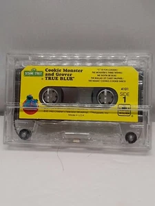 Cookie Monster & Grover TRUE BLUE Sesame Street Cassette Tape W Case TESTED - Picture 1 of 5
