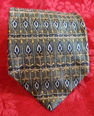 Corbata de cuello formal Roundtree & York para hombre 100 % seda hecha a mano EE. UU. 59"x 4" Dillard's  Foto 1 de 4