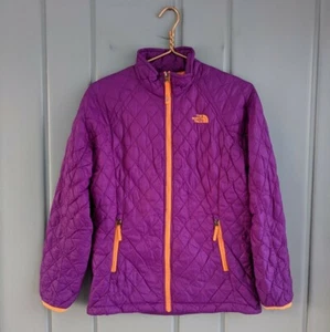 The North Face Girls XL 18 Jacket Coat Thermoball Purple Orange TNF Youth Kids - Picture 1 of 11