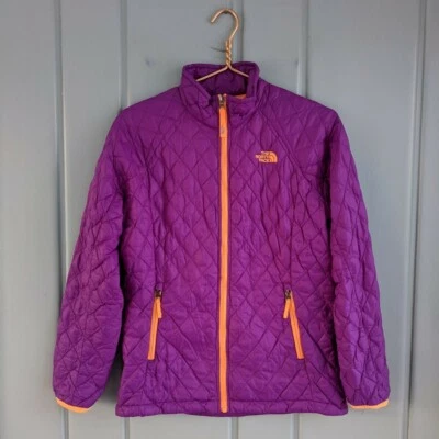 The North Face Girls XL 18 Jacket Coat Thermoball Purple Orange TNF Youth Kids  - Image 1 of 4