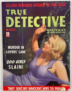 True Detective Mysteries Magazine, March 1938, Vintage True Crime Stories, Pulp - Picture 1 of 5