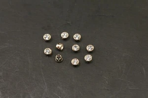 Signity 18K White Gold Bezel White Topaz 2.5mm Gemset Gemstone Parcel 10 Pieces - Picture 1 of 7