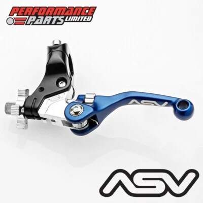 Palanca de embrague corto azul ASV F4 con percha estándar para Yamaha YZ250 1994 Foto 1 de 4