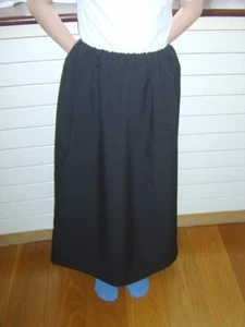 Girls Long Black Skirt Victorian Tudor Edwardian Fancy Dress Costume 6-8 Yrs New - Picture 1 of 9