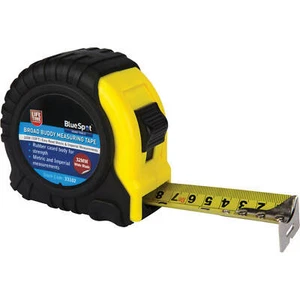 BlueSpot Broad Buddy Tape Measure Imperial & Metric 32ft / 10m 32mm - Picture 1 of 4